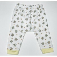 100%純綿長褲 - 粉黃色小老鼠 59/73/80