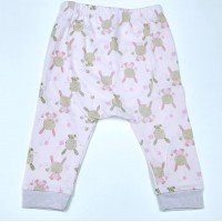 100%純綿長褲 - 粉紅色小兔 80