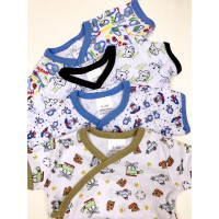 初生男嬰純棉短袖和尚袍 (4件一套)