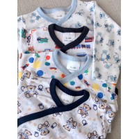 初生男嬰純棉長袖和尚袍 C (4件一套) 3-6/6-9M