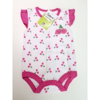 女嬰中間啪鈕夏天短袖夾衣 (車厘子)