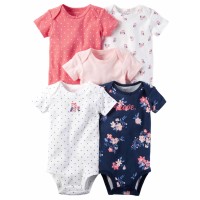 Carter's 純棉女嬰短袖夾衣 (一套5件)12M