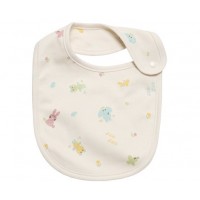 韓國有機棉口水肩-- 蠟筆動物