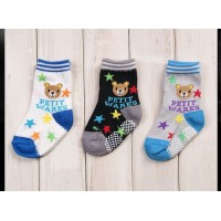 嬰兒防滑短襪 (一套3對) - Little Bear (Petit Wares)