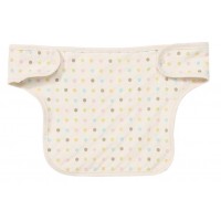 韓國有機棉揹帶口水巾--粉彩圓點