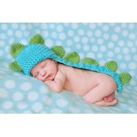 可愛嬰兒手鈎冷帽 - 小恐龍