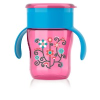 AVENT 360度飲用學習杯 (粉紅色)